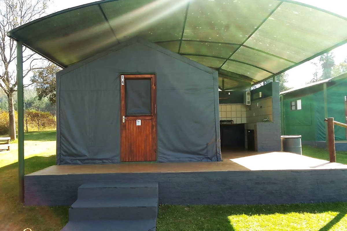 Spacious luxury safari tent on a solid foundation